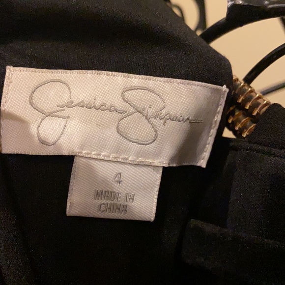 NWT Jessica Simpson black w/gold chain dress - Picture 6 of 6